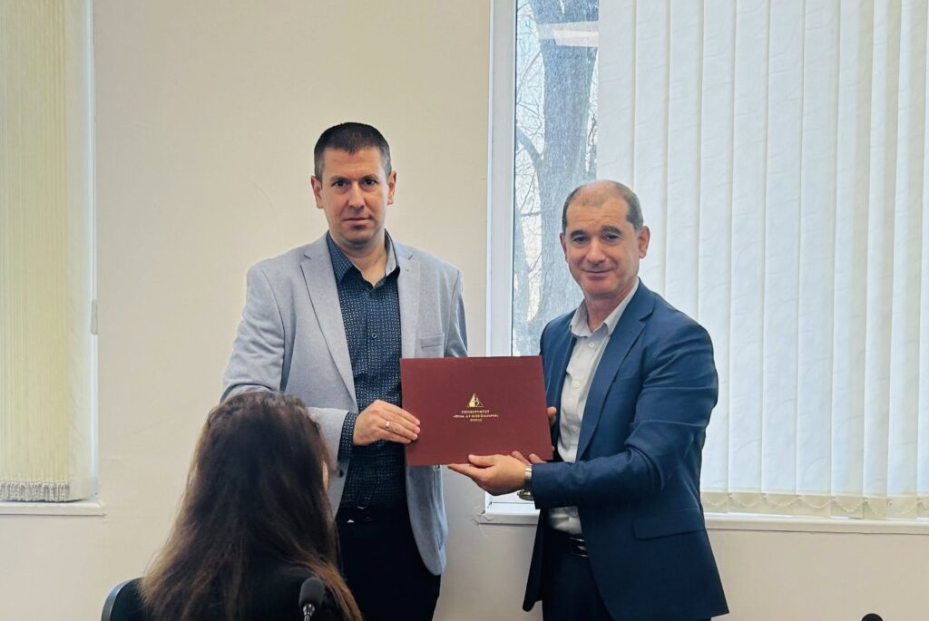 Д-р Николай Костадинов е назначен за доцент в БДУ „Проф. д-р Асен Златаров“